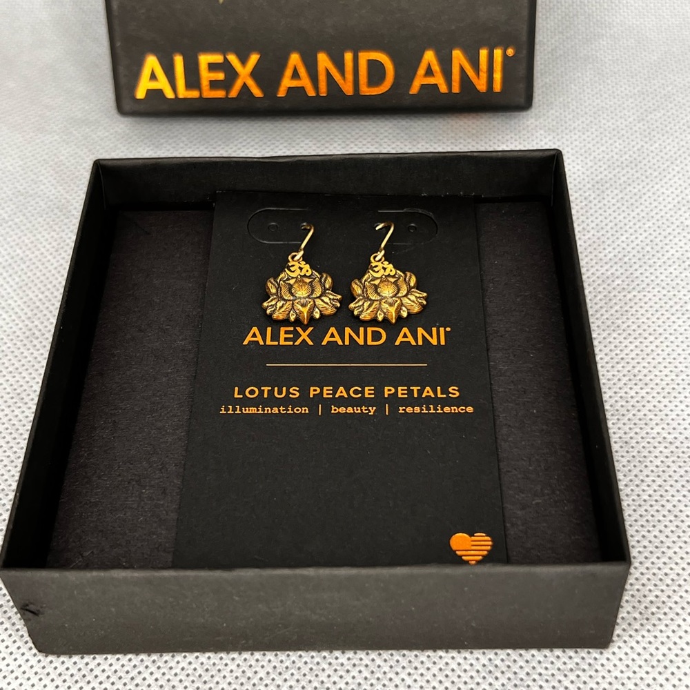 ALEX AND ANI - Lotus Hook Earrings. WEAR FOR GROWTH + NEW BEGINNINGS.